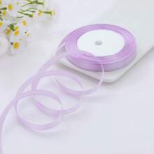 1 Roll 0.6cm/4cm Wide Satin Ribbon, DIY Hair Bow, Cake Decoration, Gift Wrapping, - Mauve Purple - View 4