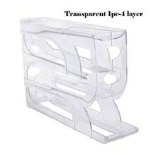 3/4 Layer Transparent And Light Blocking Egg Display Base, Automatic Egg Rack, Elastic And Anti Damage Frame For Refrigerators And Tables, Easy To Clean And Wash, Industrial Food Supply Equipment, Kitchen Organization Side Rack, Egg Storage Box