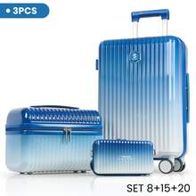 Expandable Luggage Set, Crossbody Bag Durable, Lightweight, Travel Companion With Silent Spinner Wheels, TSA Lock, Multi-Size Options, 100% PC Hard Shell & Aluminum Pull Handle, 20Inch, 24Inch, 28Inch, Zipper Bag & AL Bag 8 Inch, Single Cases OR Sets Luggage Case Trolley Suitcase Spinner Suitcase Travel Luggage Travel Suitcase Hardshell Suitcase Suitcase Luggage Carry-On Suitcase With Wheels Travel Essentials For Men For Women For Vacation For Business Large Capacity Travel Essential Travel Accessories Travel Organizer Travel Stuff - TripleBlue - View 14