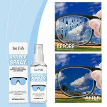 1 spray antiembaçante para óculos, removedor de arranhões, para limpeza e restauração de lentes.