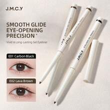 J.M.C.Y 双头眼线笔，带刷头，防水防汗，不晕染，适合初学者 - #E01 CARBON BLACK - 查看 3