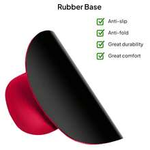 OcioDual Entrega em 24/48 horas. Mousepad ergonômico em gel com apoio para o pulso, vermelho, base de borracha antiderrapante, 23 cm x 19 cm. - Vermelho - Ver 4