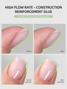 XEIJAYI 1瓶100克免擦拭底胶，可卸LED透明底胶，亮泽持久，适用于美甲灯、美甲DIY等。