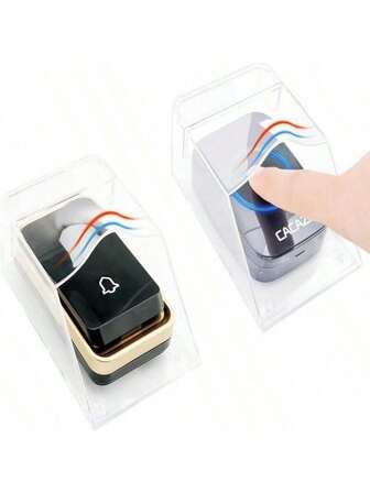 Waterproof Cover For Wireless Doorbell Door Bell Ring Chime Button Transparent Door Bell Protective Cover For Home Doorbell