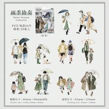 Etori Life Fireworks Pedestrian Set Japanese Casual Birthday Pedestrian Pattern PET Sticker Pack Character Collage Material Scene Stickers Suitable For Laptop, Phone Back Decoration, Luggage, Photo Album, Backpack, Bumper, Guitar, Postcard And Envelope, Handmade Scrapbooking Supplies, Office Decoration Accessories, Student Gift Tote Bag, Artistic Aesthetic, Birthday Holiday Gift, Stationery Stickers, Back To School Season - Multicolor - View 17