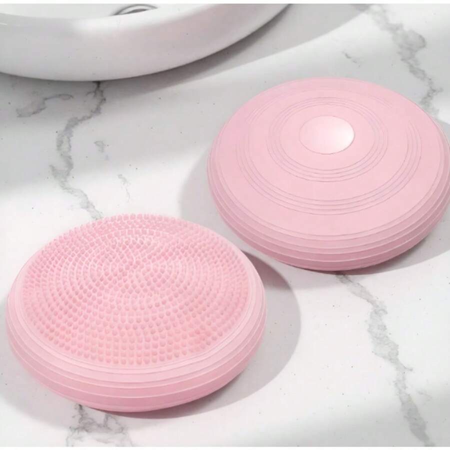 Trintion Core And Balance Training Inflatable Air Cushion - PVC Texture Yoga Mat, Improving Ankle Stability, Portable Home Fitness Equipment - Pink - View 1