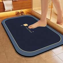 1 Piece Quick-Drying Bath, Pet Feeding, Absorbent Diatomaceous Earth Floor, Non-Slip-Absorbing Floor, Soft And Comfortable Bath, Suitable Bathroom, Shower Room, Laundry Room, Bedroom, Doormat, Kitchen Floor - Black Clover Diatom Mud - View 11