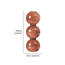 1 قطعة من الزجاج متعدد الألوان مرتبط بالمزهرية، حاوية زهور شفافة بسيطة، مزهرية كرة دائرية، مناسبة للاستخدام في غرفة المعيشة والطاولة الرئيسية بالمنزل - متعدد الألوان - مشاهدة 15