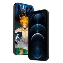Funda de teléfono negra compatible con The Promised Neverland para Apple 12, 11, 8, 7, 6, 6S, XS, XR, X, SE, Mini, Plus, Pro, Max. Funda compatible con iPhone 17 Pro Max, 17 Pro, 17, 16 Pro Max - 097HA2901HSE - Ver 7