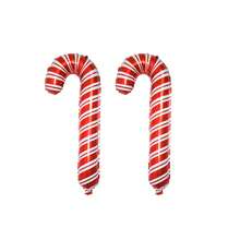 85*40cm Grandes Balões de Folha de Bastão de Doces de Natal, Balões de Bastão de Doces de Natal Vermelhos para Decorações de Árvores de Natal, 2/5/10 peças, Natal