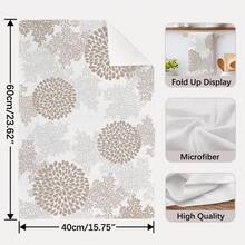 MEMNUN 2pcs Minimalist Milk Tea Color Geometric Floral Striped Pattern Kitchen Towels Set, 15.75*23.62in(40*60cm) Super Soft Absorbent Polyester Tea Towels, Suitable For Kitchen, Bathroom Decor And Gifts, All Season