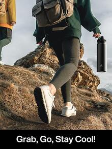 Meoky 26oz Insulated Stainless Steel Sports Water Bottle With Spout And Handle Lid, Wide-Mouth Bottle, Double-Wall Stainless Steel, Leak-Proof Design, Suitable For Sports, Outdoors, Travel, School, And Office