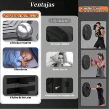 Máquina De Boxeo Karate Musical Bluetooth Inteligente Color - Equipo de boxeo y lucha equipado con conexión Bluetooth inteligente, versión mejorada unisex, con completo equipamiento. Este equipo de entrenamiento fitness montado en la pared y ahorrador de espacio es adecuado para uso familiar, y una excelente opción para regalar en Navidad, Año Nuevo, Acción de Gracias y otros festivales. - Negro - Ver 6