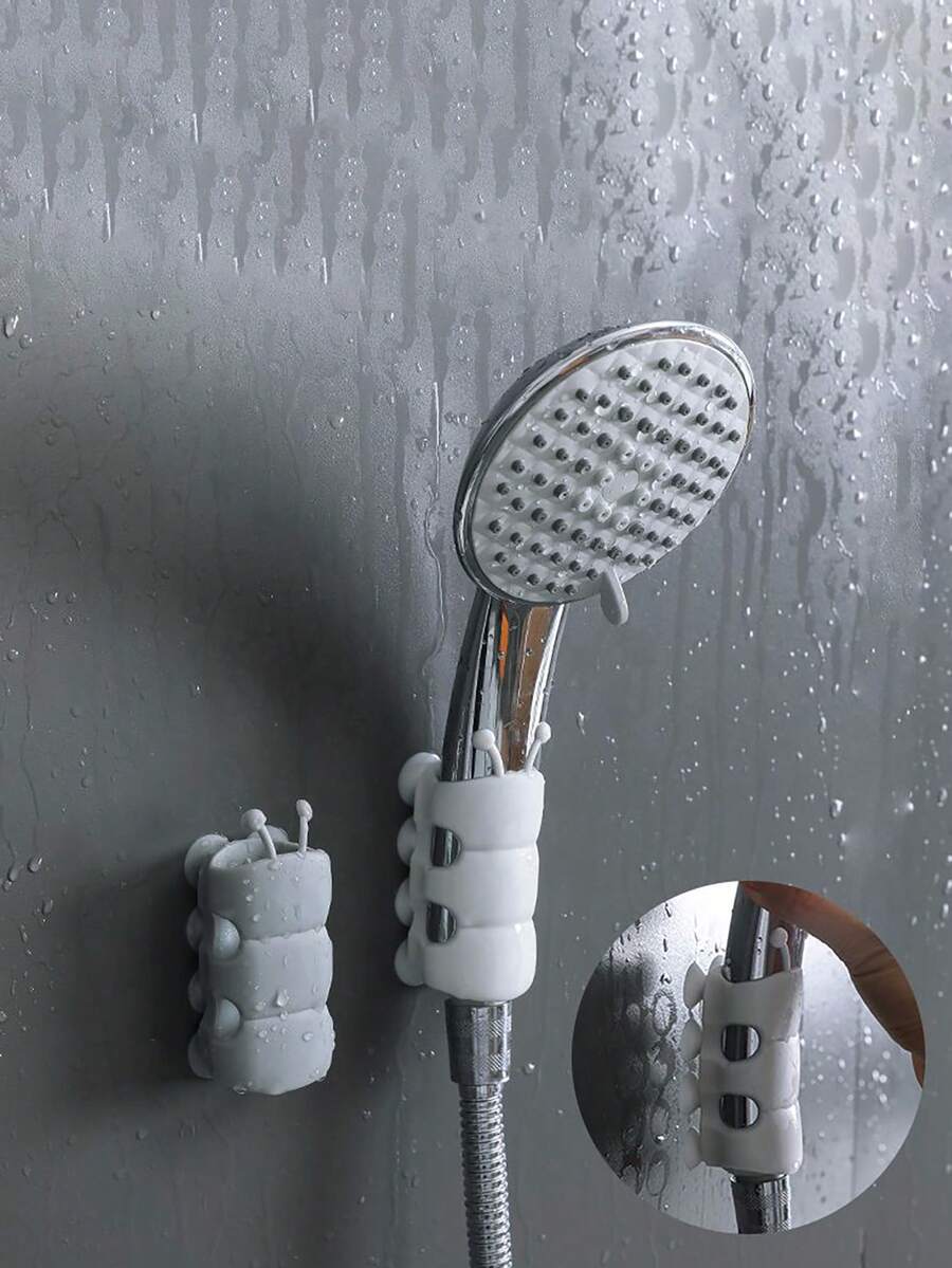 Shower Suction Cup Nozzle Base Shower Head Bracket Accessories Universal Non-Punching Movable Fixed Seat Universal Silicone - Multicolor - View 1