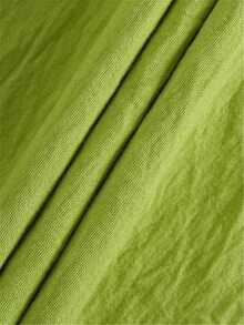 Women's Plus Shirt Solid Color Daily Casual Long Sleeve Bishop Sleeve Shirt Collar Regular Tops Daily Patchwork Buttons - 綠色 - 查看 9