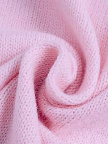 Chaqueta de punto con encaje, estilo delicado, suéter corto para mujer - Púrpura malva - Ver 3