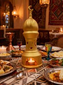 1 Stück Harz Ramadan Skulptur Dekoration, Eid Atmosphäre Dekoration, kreative orientalische Architektur Stil Ornament, geeignet für Wohnzimmer, Büro oder Eingang - perfekt für Ramadan und Feiertage - Verschiedenfarbig - Übersicht 6
