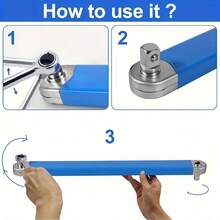 1 Set Multifunctional Extendable Wrench Kit, Dual-Use Wrench And Quick Socket, Wrench Conversion, 2-In-1 Multifunctional Extendable Wrench With Auxiliary Rod, Narrow Extension, Quick Release Socket, Universal Auto Maintenance Tool, Durable Structure, Auto Mechanic Tool, Impact Extension, Box Wrench, Extendable Wrench, Extra Long Wrench