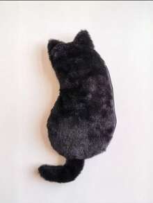 1个毛绒猫咪造型铅笔盒，触感柔软，大容量多功能收纳袋，文具整理袋，化妆包，创意学生桌面收纳袋，节日礼物，返校用品 - 彩色 - 查看 6