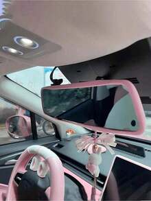 1pc Simple Silicone Rearview Mirror Protective Cover, Car Decor, Fit For Most Cars, Model Y/3 Center Console Protector, Protect Screen, Essential Car Accessory - Nhiều màu - Xem 2
