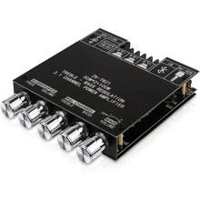Bluetooth Audio Amplifier Board, ZK-TB21 2.1CH 50W X 2 +100W Subwoofer Power Amp With Treble And Bass Control, Bluetooth5.0 And AUX Inputs, Stereo Digital AMP For DIY Home Speakers - Black4 ZK-1002 - View 10