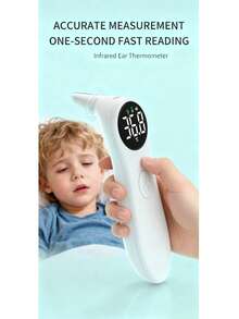 Non-Contact Handheld Mini Digital Thermometer, Quickly Measures Forehead And Ear Temperature
