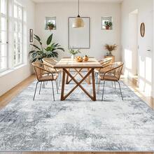 9x12 Area Rugs Living Room - Large Boho Stain-Resistant Rugs With Non-Slip Backing, Vintage Design Bedroom, Beige/Brown, Home Decor Floor - Grey/Black/White - View 3