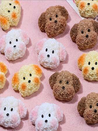 48/88件迷你逼真毛绒狗树脂美甲饰品，3D可爱狗狗美甲水钻，彩色狗狗美甲宝石钻石，卡哇伊动物狗狗美甲饰品，女士亚克力美甲用品