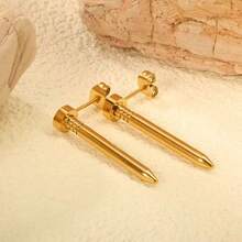 Fashionable And Stylish Screw Stud Earrings, High-Quality Stainless Steel Earrings Suitable Elegant Earrings For Women, Gifts For Women - Nail Earrings - View 9