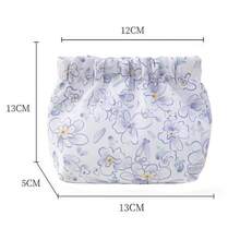 1 Piece Travel Waterproof Printed Storage Bag, Mini Makeup Bag With Key And Lipstick Coin Purse - Perfect For Carrying - Phong cách anh đào hồng - Xem 2