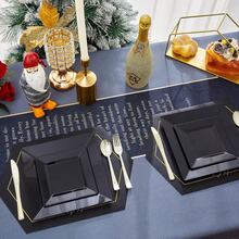 Wedding Disposable Tableware - Black - View 12
