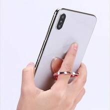 1个创意心形磁吸折叠360°旋转指环支架锌合金手机支架，可拆卸便携，兼容、安卓手机，生日礼物，送给家人、朋友的礼物，生日手机指环支架手机指环夹手机配件 - 彩色 - 查看 5
