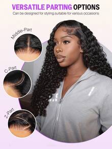 MEGALOOK Wig Lace Front Tanpa Lem 13x6, Rambut Keriting, 100% Rambut Manusia, Sudah Dibleaching dan Dicabut, Lace Transparan Garis Rambut Alami, Penutup Kepala Bernapas, Penutup Kepala dengan Tali Serut - SNatural - View 8