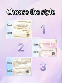 1pc Custom Luxury Gold & Beige Beauty Gift Voucher, Editable Double-Sided Salon Gift Certificate, Christmas Canva Template, Printable Beauty Voucher,Custom Photo,Text Message And QR Code Luxury Gift Voucher,Personalized Gifts,Customized Christmas Gifts,Christmas - Multicolor - View 2