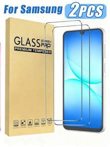 2pcs Compatible With Samsung Galaxy A17 5G Screen Protector, Tempered Glass Material, Super Durable, 9H Hardness Anti-Shattering, Bubble-Free, Compatible With Galaxy A16 Screen Protector, Suitable For Phone Cases - Clear - View 44