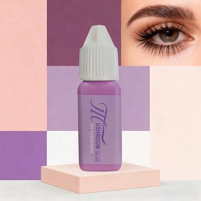 10ml/0.34fl.Oz, Pegamento para pestañas postizas, Tiempo de secado rápido, Fuerte adhesión, Bajo olor, Larga duración, Adecuado para técnicos de pestañas entrenados, Fórmula de alta calidad, Resistente al agua/Requiere cinta protectora para su uso/Regalo de vacaciones/Navidad