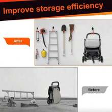 6pcs/10pcs Practical Storage Hooks, Garage Garden Tool Holders, Wall-Mounted Steel Hooks, Small U-Shaped Garden Hooks, Indoor Outdoor Storage Items, High Wall Bearing Hooks, Heavy Duty Garage Hooks, Wall-Mounted Bearing Storage Hooks