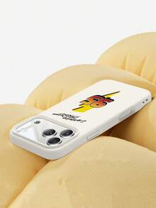 1pc Fashionable Minimalist Numeric Lightning Slogan Pattern Liquid Silicone Shockproof Soft Phone Case, Compatible With Apple 11/12/13/14/14Plus/15/15Plus/16/16Plus/17/17Pro - Multicolor - View 5