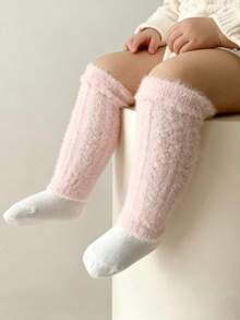 1/6 Pairs Baby Toddler Thick Double-Sided Fleece Warm Leg Warmers, Autumn/Winter - Multicolor - View 6