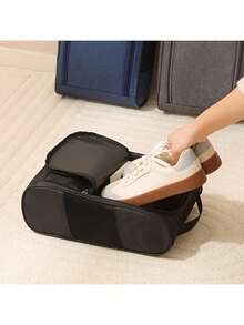 1 Pct Portable Golf Shoes Organizer-Oxford Cloth, Handbag Sports Shoes, Mesh Side Pocket, Ideal For Golf Accessories Organizer, Shoes Organizer