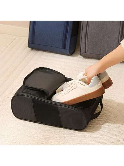 1 Pct Portable Golf Shoes Organizer-Oxford Cloth, Handbag Sports Shoes, Mesh Side Pocket, Ideal For Golf Accessories Organizer, Shoes Organizer