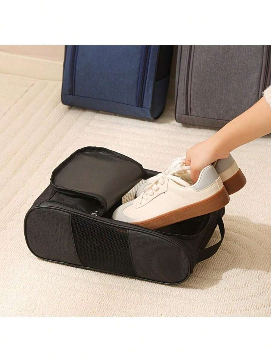 1 Pct Portable Golf Shoes Organizer-Oxford Cloth, Handbag Sports Shoes, Mesh Side Pocket, Ideal For Golf Accessories Organizer, Shoes Organizer