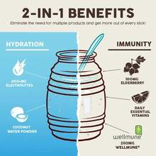 Salud 2-In-1 Hydration Packets + Immunity Electrolytes Powder Horchata Jamaica Agua Fresca Drink Mix Elderberry Dairy & Soy Free Non-GMO Gluten Free Vegan Low Calorie 1g Sugar 15 Servings - 3 chiếc - Xem 4