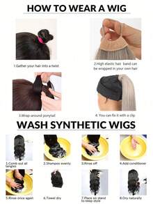 18英寸单件装合成灯笼泡泡辫马尾假发片，带弹力带，自然时尚，浅棕色/金色拳击马尾假发片，少女配饰假发 - 彩色 - 查看 7