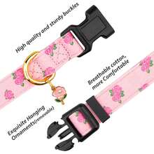 Pet Basic Dog Collars - Light Green Flower - View 9