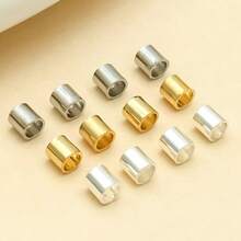 100颗1.5x1.5mm和2x2mm优雅简约镀金18K铜及加厚银色和铂金色珠子管，饰以珍珠，是制作婚礼和派对手链、项链和耳环的优质DIY配件。 - 彩色 - 查看 13