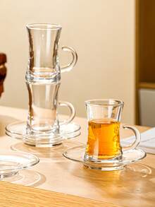 12pcs/18pcs Vintage Turkish Tea Cup Saucer Set - Elegant Gold Embossed Arabic Coffee/Tea Cups With Non-Slip Coasters, Reusable Glassware, Suitable For Ramadan (Eid Al-Fitr) - Multicolor - View 9