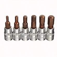 6pcs 1/4" Hex Screwdriver Bit Socket Set, H3- Hex Bits, Torque Wrench & Ratchet Wrench Accessories - Multicolor - View 5