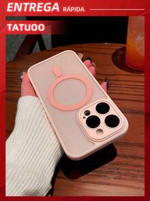 Magnetic Wireless Charging Protective Case, Frosted Translucent Shell, Shockproof Protective Case, Compatible With Apple 16 Pro Max/15/14/13/12/11 - 羅莎 - 查看 3