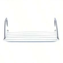 1pc Portable Foldable Clothes Drying Rack, Suitable For Drying Socks On Balcony Railing Or Window Sill, Compact And Space-Saving - White - View 11